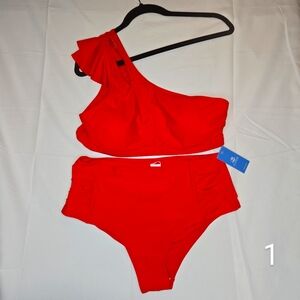 Cupshe Red One-Shoulder Bikini